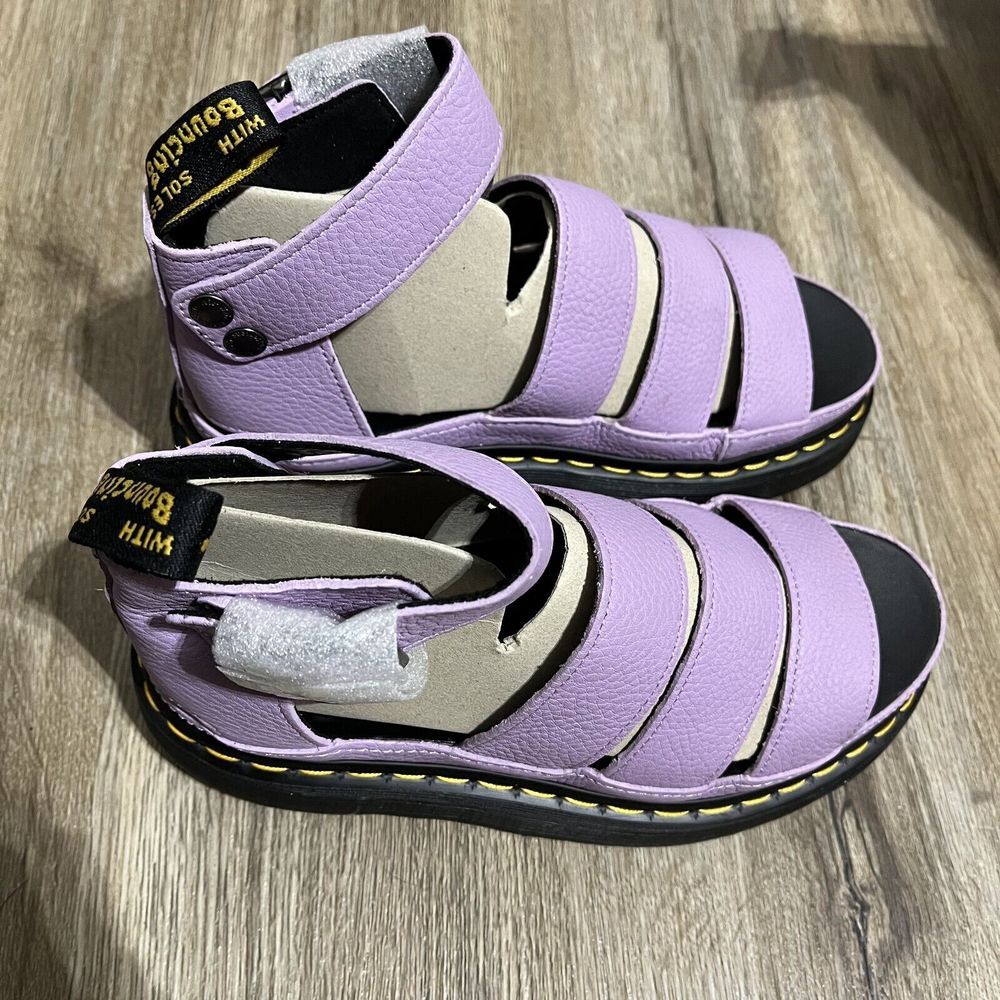 Dr. Martens Clarissa II‎ Quad 30745308 Women's US 7 Lilac Pisa Platform Sandals